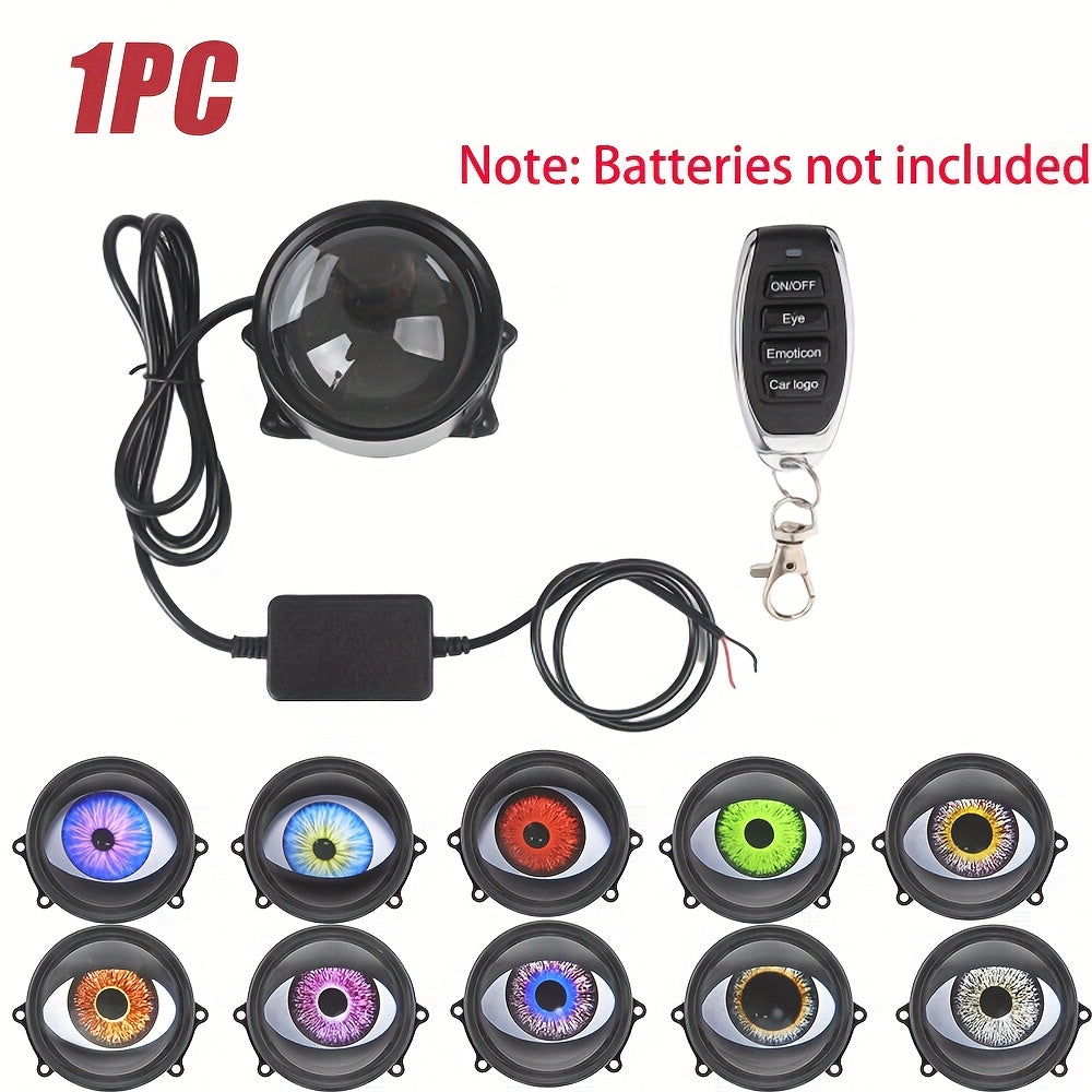 1 Piece / Pair Truck New Upgraded 33 Pattern Evil Eye Expression Decorative Light, 9-36V Compatible with Motorcycles, SUVs, Gifts, Party Decorations, DIY Personalized Car Ornament