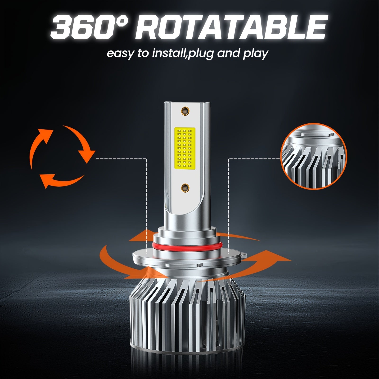 4-Pack 9005/9006 LED Headlight Combo Kit High/Low Beam Integrated Super Bright White Light 6000K Color Temperature