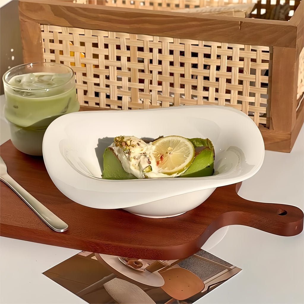 1 Ceramic Petal Bowl, Salad Bowl, Pasta Bowl, Breakfast Cereal & Milk Bowl, Smoothie Bowl, Dessert Bowl – Perfect for Hotels, Restaurants & Home Use – Great for Salad, Soup, Dinner, Side Dishes, Noodles & Pasta