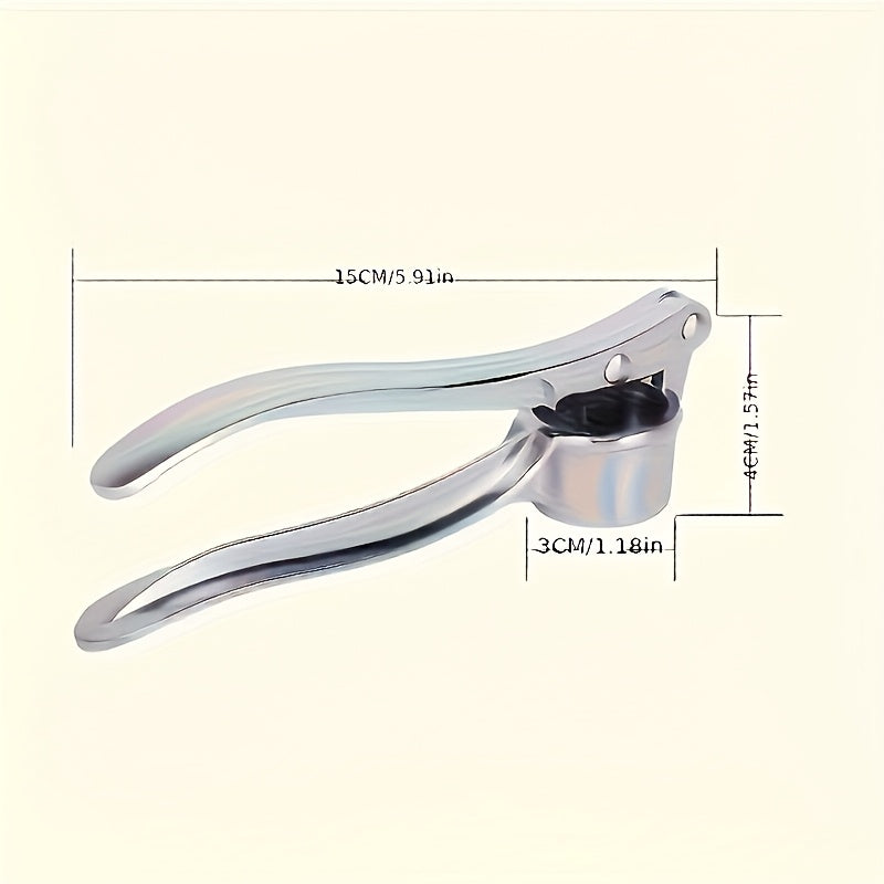 One Premium Stainless Steel Garlic Press - Easy Garlic Mincer & Ginger Crusher, Easy-to-Clean Kitchen Tool, Durable Garlic Chopper for Everyday Cooking