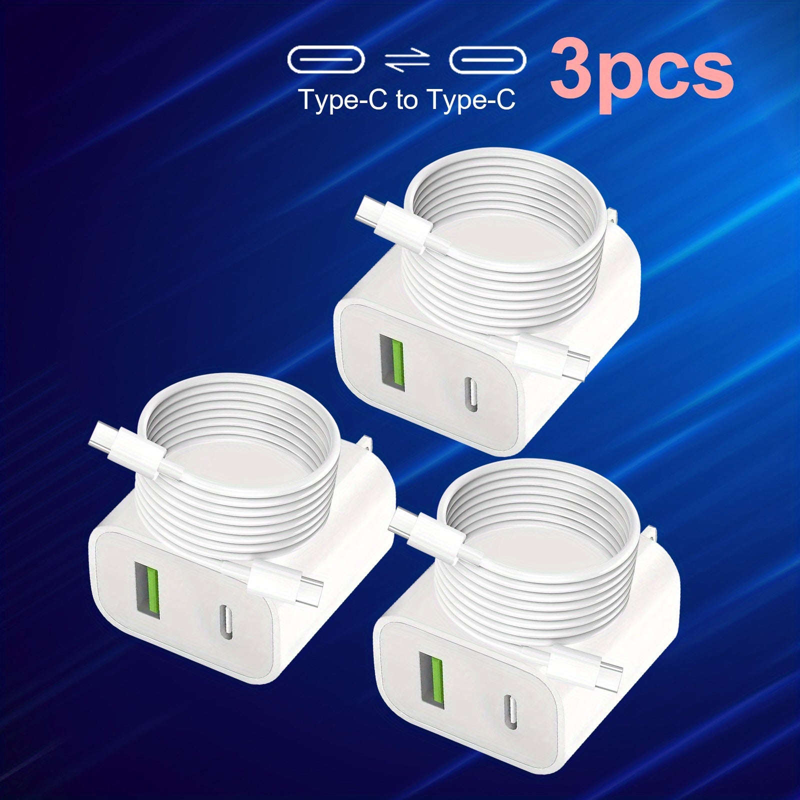 USB C Dual Port Wall Charger Block, For l Phone 16/ 15 Charger USB C Wall Charger Adapter +USB A Quick Charging Brick Plug