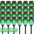 24-Piece Outdoor Solar Christmas Light, Dancing Flickering Flame Torch Light, Suitable for Lawn, Garden, Courtyard, etc., IP44 Protection Rating, Automatic On/Off, Solar Courtyard Decorative Light, Outdoor Christmas Decoration