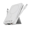 10000mAh Magnetic Power Bank, USB-C Fast Charging External Battery Pack, Built-in Data Cable, Can Charge 5 Devices And Laptops Simultaneously, with Stand - Suitable for Travel, Work, And Daily Use, Laptop, Tablet, Multi Device Charger, Travel, Hiking, Cam