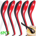 6-Pack Strong Ceramic Shock-Resistant Spoons | Japanese Rice Spoons, Dumpling & Congee Spoons, Cutlery for Restaurant, Bar & Kitchen