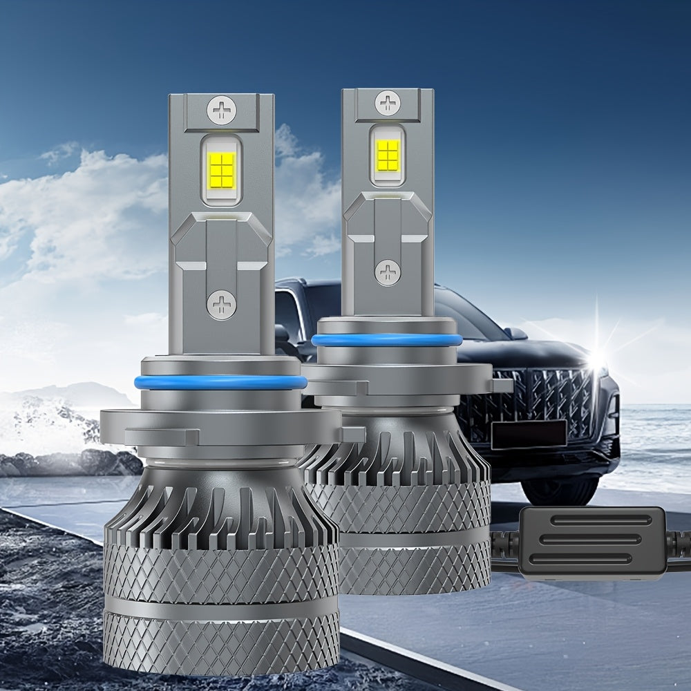 2PCS LED Car Headlights, Compatible with 9006/9005/9012, H11/H4/H1/H7 - 29500LM, 240W Power, 6500K High/Low Beam, Cool White Light, Plug-and-Play System, Built-in & External Driver, No Battery Needed