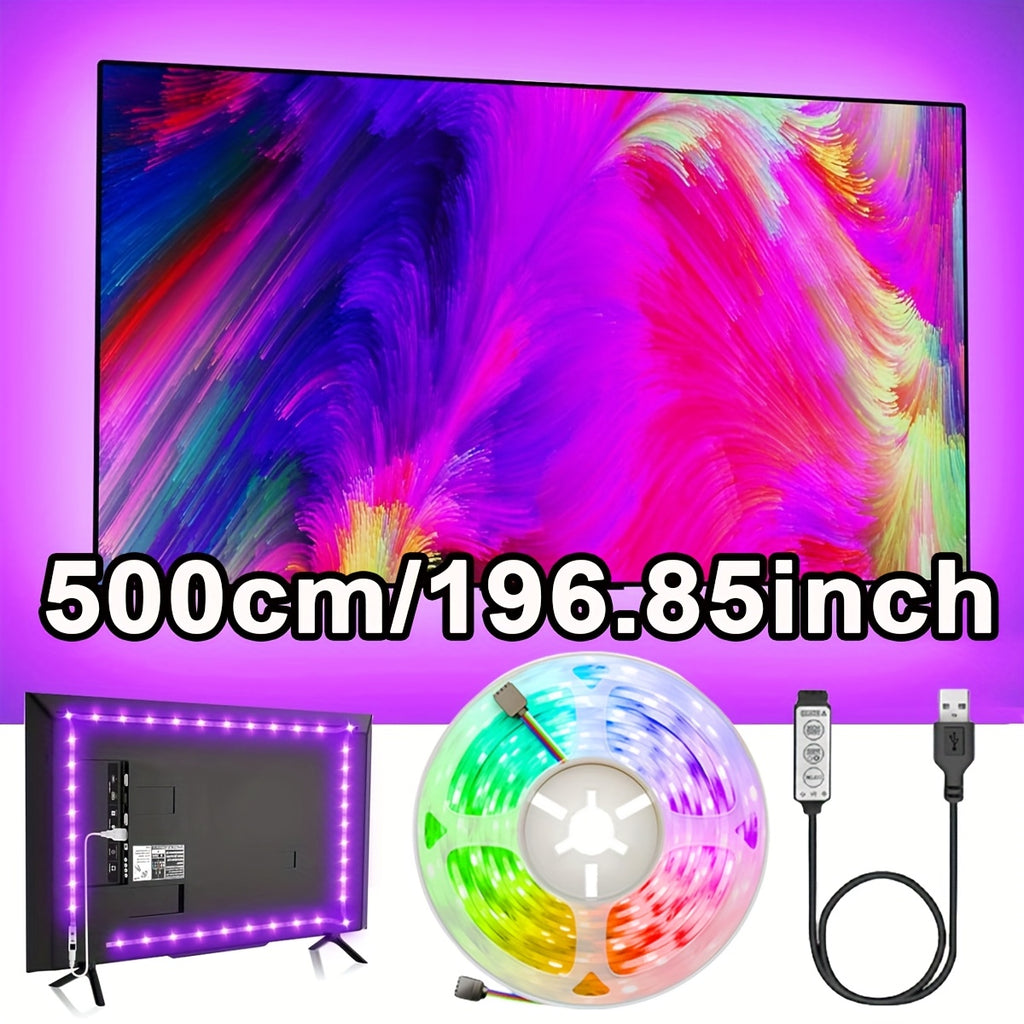 1个LED电视背光灯条，尺寸可选39英寸、118英寸和196.85英寸。这款USB LED灯条专为电视和显示器背光设计。