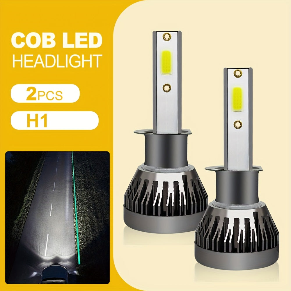 CROSSPASSION 2-Pack 9005 HB3 9006 HB4 H1 H4 H7 H11 Headlight and High Beam COB LED Headlights, 230W High Power 6500K Pure White Light, Integrated Driver, 1:1 Mini Size, Easy to Install, No Battery Included