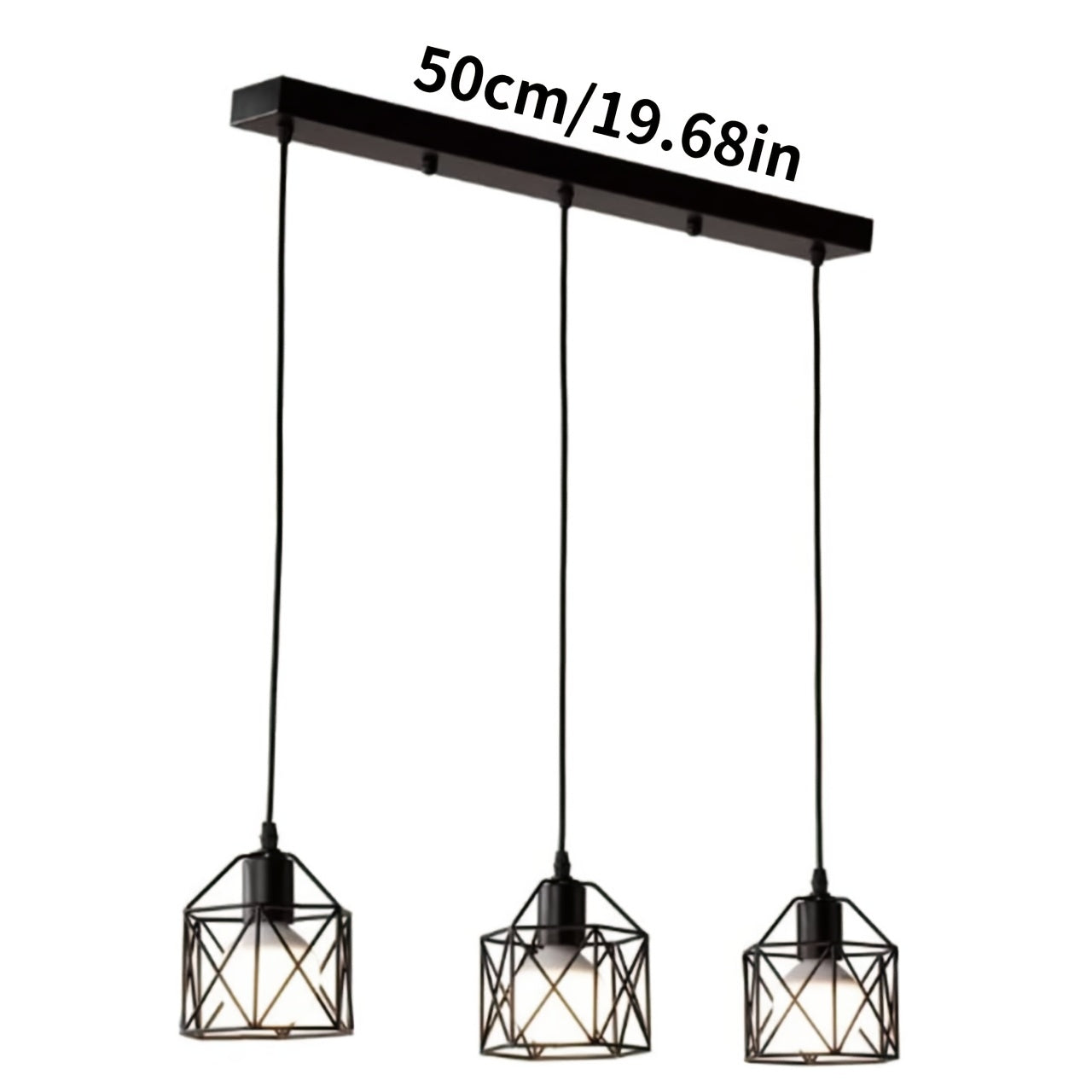 3 pendant lights, dining room farmhouse kitchen island high adjustable lighting fixture pendant light, dining room bedroom hallway industrial pendant light, black metal cage pendant light