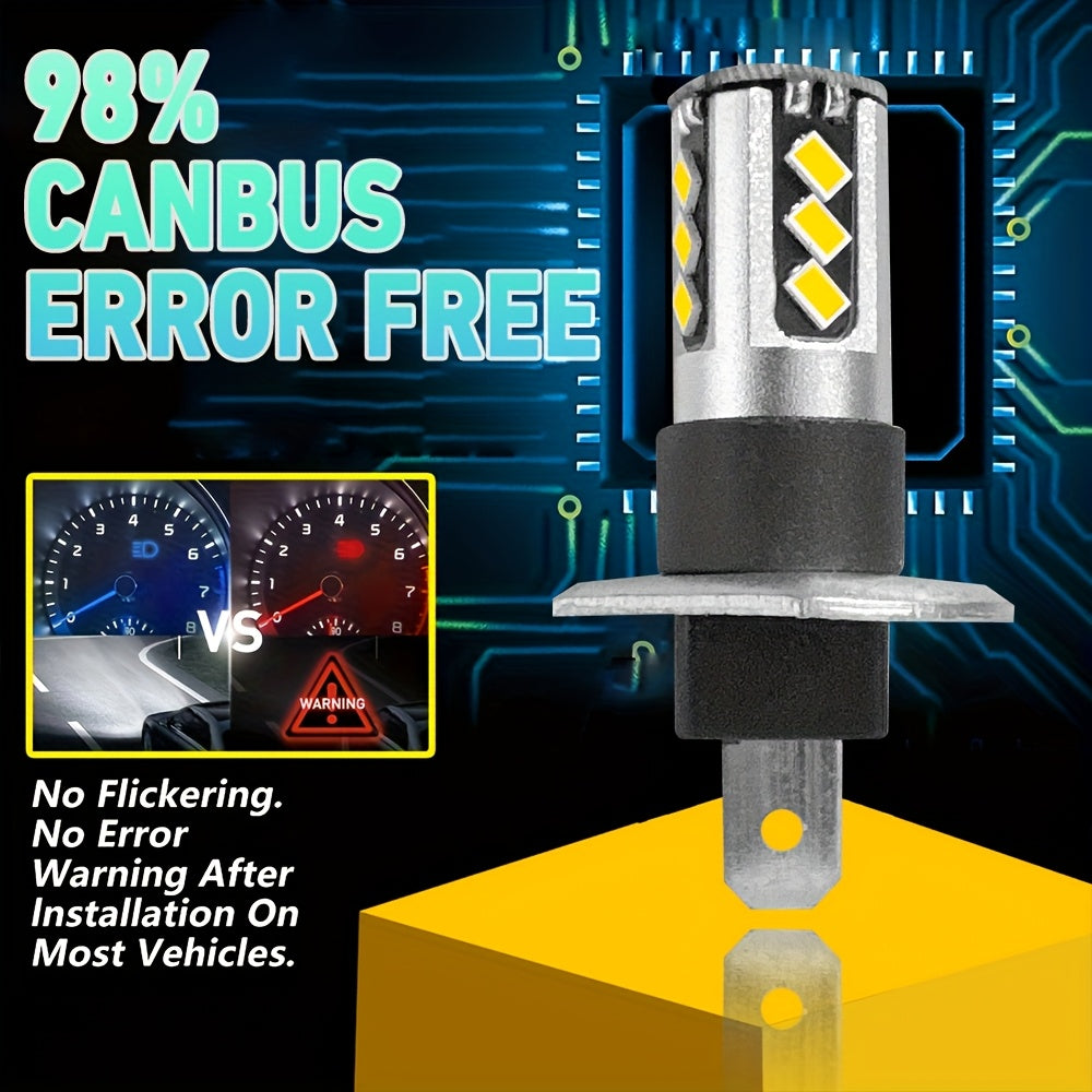 2Pcs 400% Super Bright LED Headlight and Fog Light Bulbs H4 H7 H11 H1-O78, 6000LM Super Bright 4500K White 100W, Enhanced Visibility, Safe Driving, Easy Installation, Suitable for Various Vehicles, Plug-and-Play Headlights