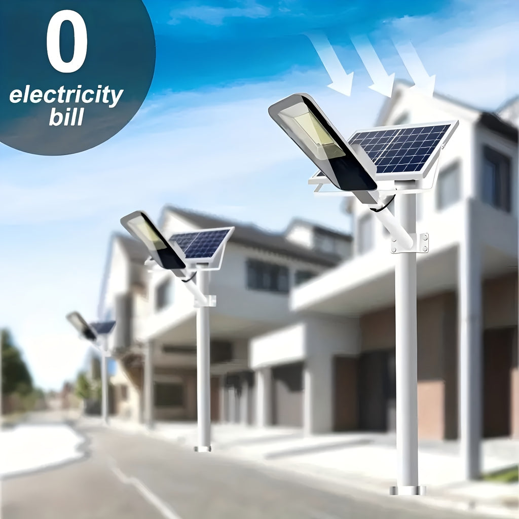 1/2 Pack 6000mAh Powerful Solar Street Light with Remote Control, with LED Lens Beads 6500K Split-Type Solar Wall Light, Easy to Install Wall Mount Kit, Perfect for Garden Courtyard, Garage and Commercial Lighting Street Light