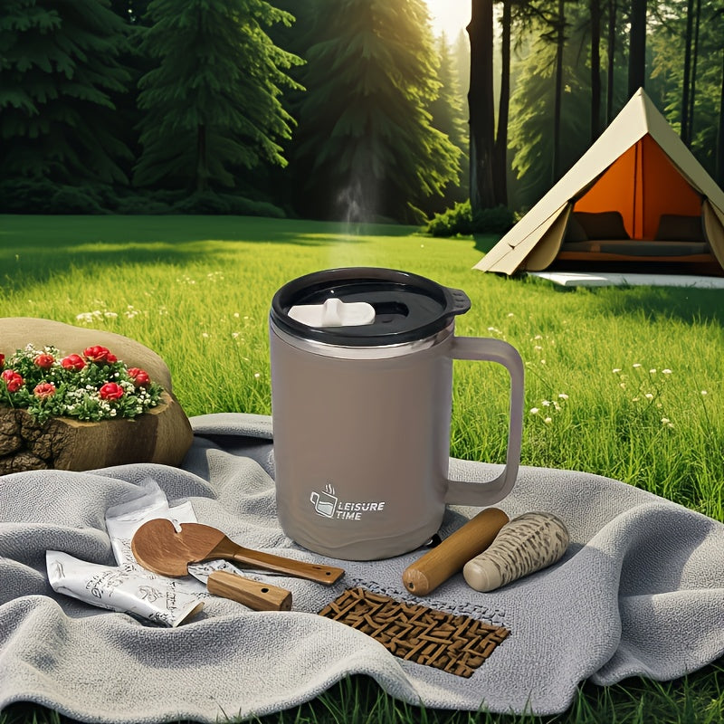 304 Stainless Steel Double Wall Mug, Insulated Coffee Milk Tea Cup, Japanese Style Creative Water Cup, Ideal Gift for Outdoor Adventures, Perfect Present for Ladies