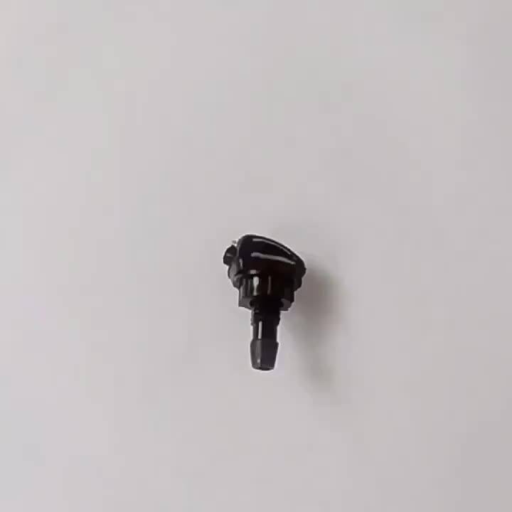 One Black Plastic Wiper Nozzle, 3-Hole Car Windshield Washer Jet, Auto Replacement Part for Windshield Cleaning