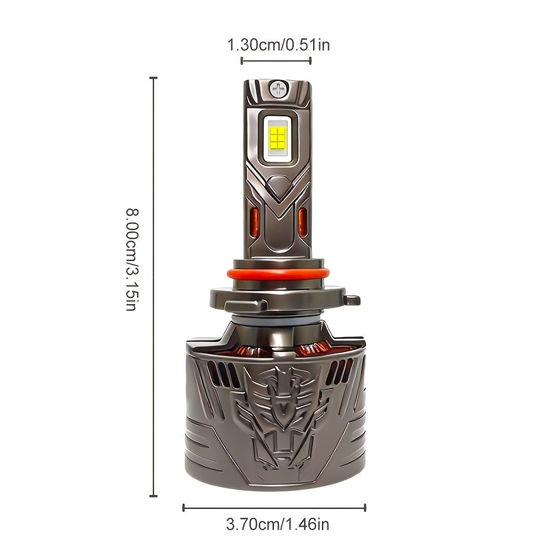 2-Pack, H11 Car LED Headlight, 9005 LED Headlight, 55,000 Lumens, 6500K White Light, 3570 CSP Chip, 9005, 9006, 9012, H1, H4, H7, H11, Compatible with Various Vehicle Models, Easy to Install, Driver Light Included, No Battery Needed