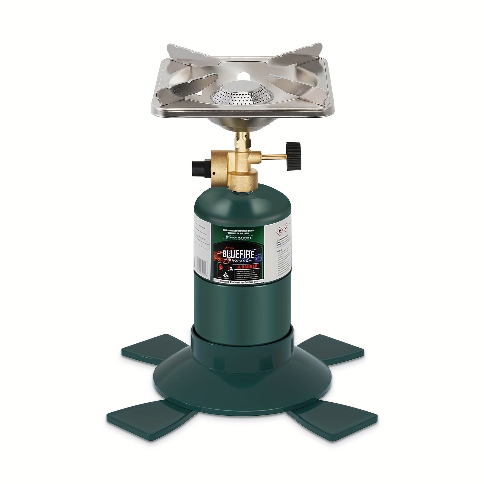 Camping Propane Stove, Portable Camping Stove, Backpacking Propane Stove, 10000 BTU Single Burner Propane Stove for Outdoor Cooking, Uses 16 oz Propane Cylinder as Fuel (Fuel Not Included)