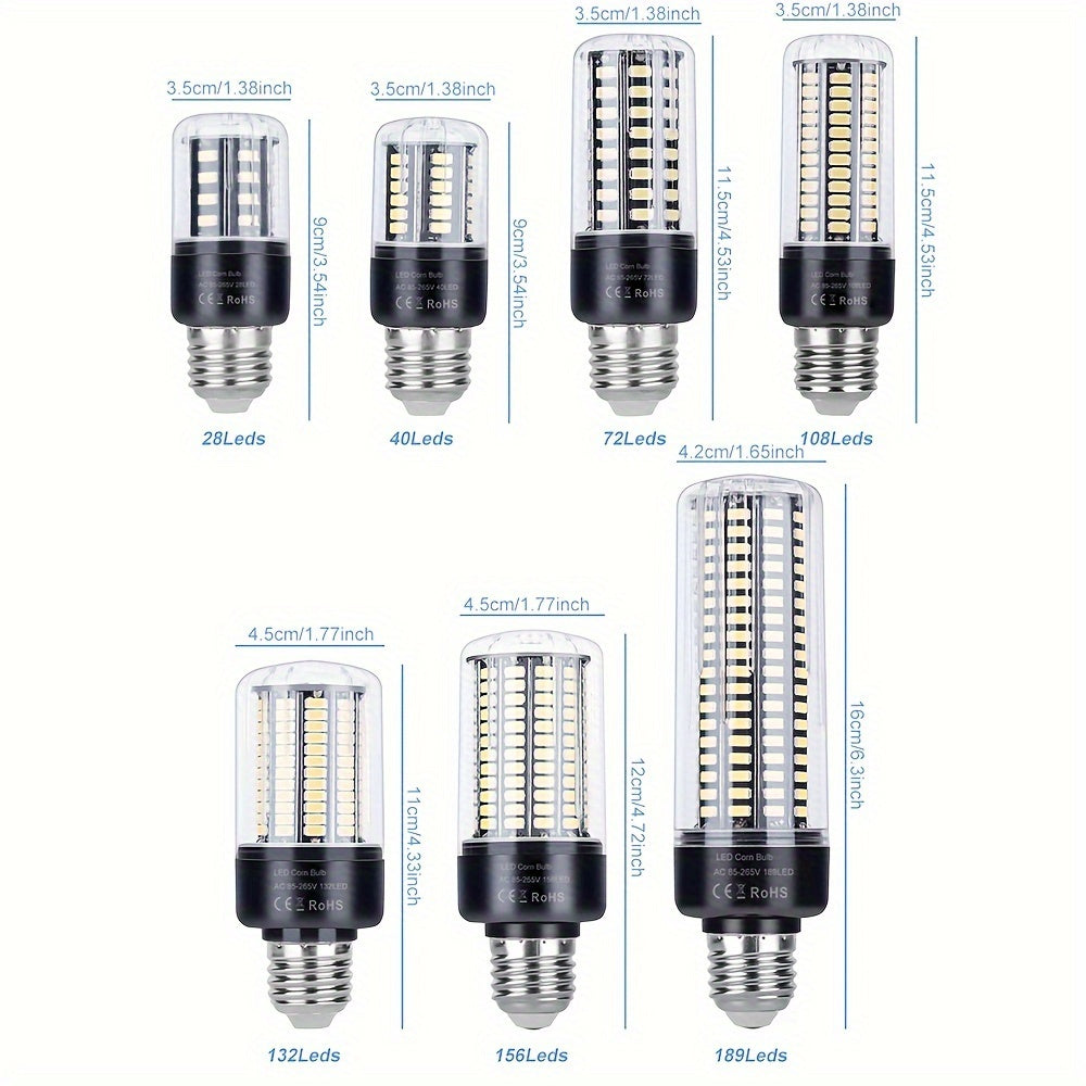 LED corn bulb E14 small screw base spotlight AC85-265V ceiling chandelier built-in bulb E27/E26 universal indoor bright eye-protection flicker-free candle light B22 home use 220V bedroom living room office study downlight 110V bathroom