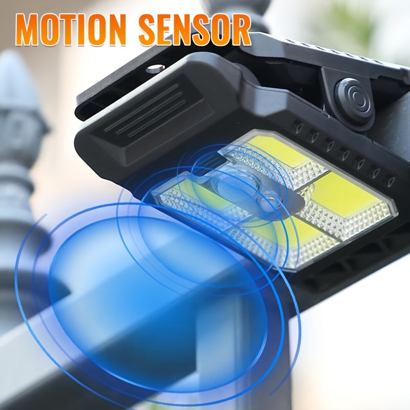 1 Outdoor Solar Light with Motion Sensor, These Portable Clip-On LED Garden Lights are Suitable for Various Purposes such as Maintenance, Camping, Fishing and Street Lighting, Available in Three Different Styles