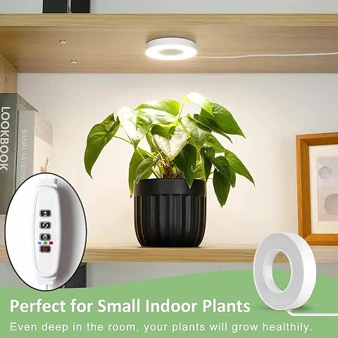 LED Full Spectrum Plant Light Strip, 5V USB Powered Indoor Grow Light, Sunlike Hydroponic Supplement Lamp, 4/8/12H Timer, 5 Dimmable Levels, Red Blue UV/IR Light, Ideal for Greenhouse Tent, Vegetable, Flower