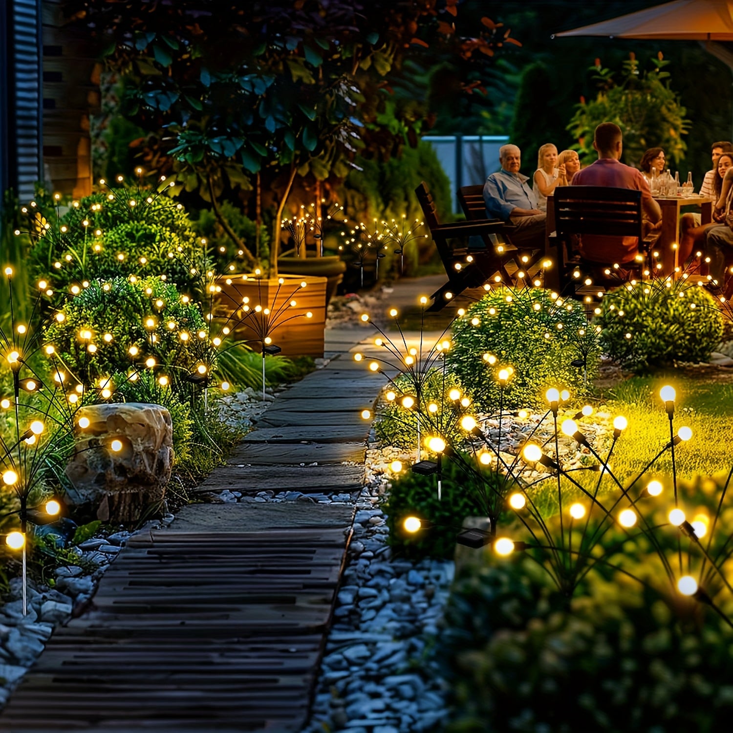40/20/10 LED Solar Firefly Light Outdoor Solar Lighting LED Garden Decoration 8 Modes Adjustable Cafe Decoration Park Decoration Commercial Lighting Landscape Lawn Path Decoration Light Up Your Garden Halloween Decoration