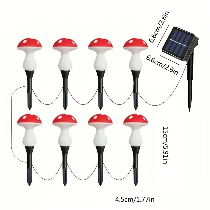8/12/20 Pack Solar Mushroom Light Outdoor Ground Insert Post Light Garden Courtyard Patio Lawn Walkway Decorative Light Festival Gift Light, with 8 Lighting Modes, Perfect for Garden, Patio, Walkway and Lawn