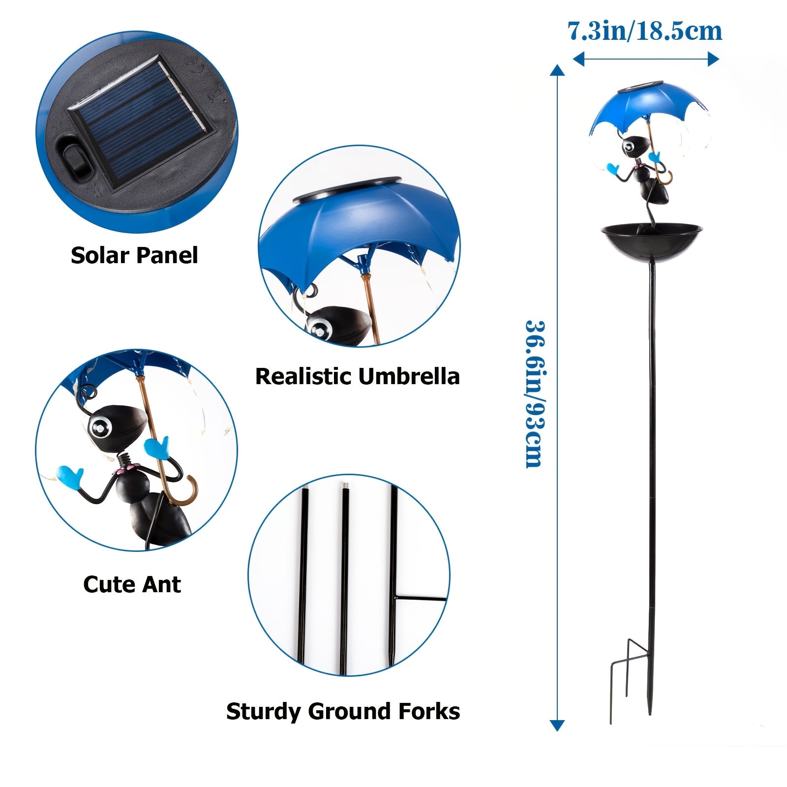 Frog Statue Solar Street Light, Outdoor Bird Feeder, Garden Decoration with LED String Lights, Hummingbird Feeder Pathway Light, Suitable for Walkways, Lawn, Patio