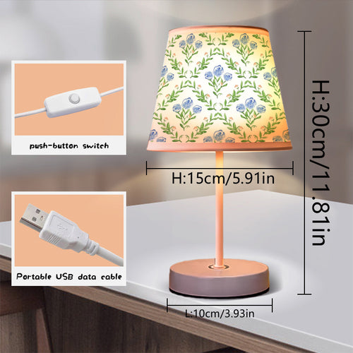 1PC set healing watercolor blue flower and soft green枝叶 intertwined pattern 3D stereoscopic light and shadow lamp, USB powered, home dormitory decorative ambiance light, creative gift for Valentine‘s Day, birthday, Christmas