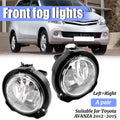 Pair of Left & Right Car Headlights for Toyota Avanza 2012-2015, Clear Headlight Fog Light Replacement, Auto Body Parts