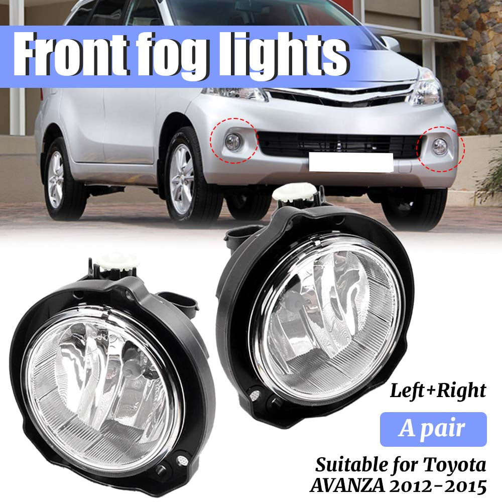 Pair of Left & Right Car Headlights for Toyota Avanza 2012-2015, Clear Headlight Fog Light Replacement, Auto Body Parts