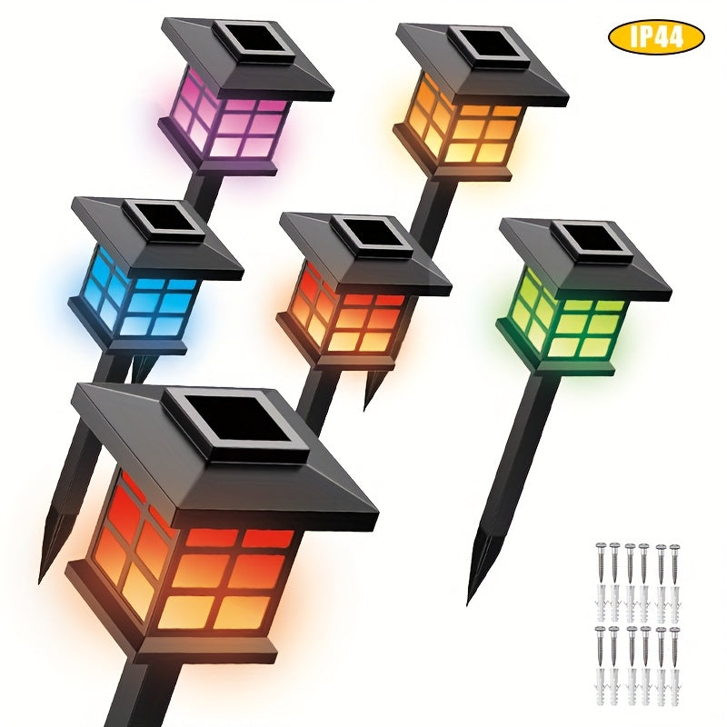 24/12/6 Pack LED High Quality Solar Lights, Suitable for Outdoor, Christmas Decoration, Illuminating Your Garden, Landscape, Pathway, Yard, Patio and Driveway Lighting (White/Warm/Color Light)