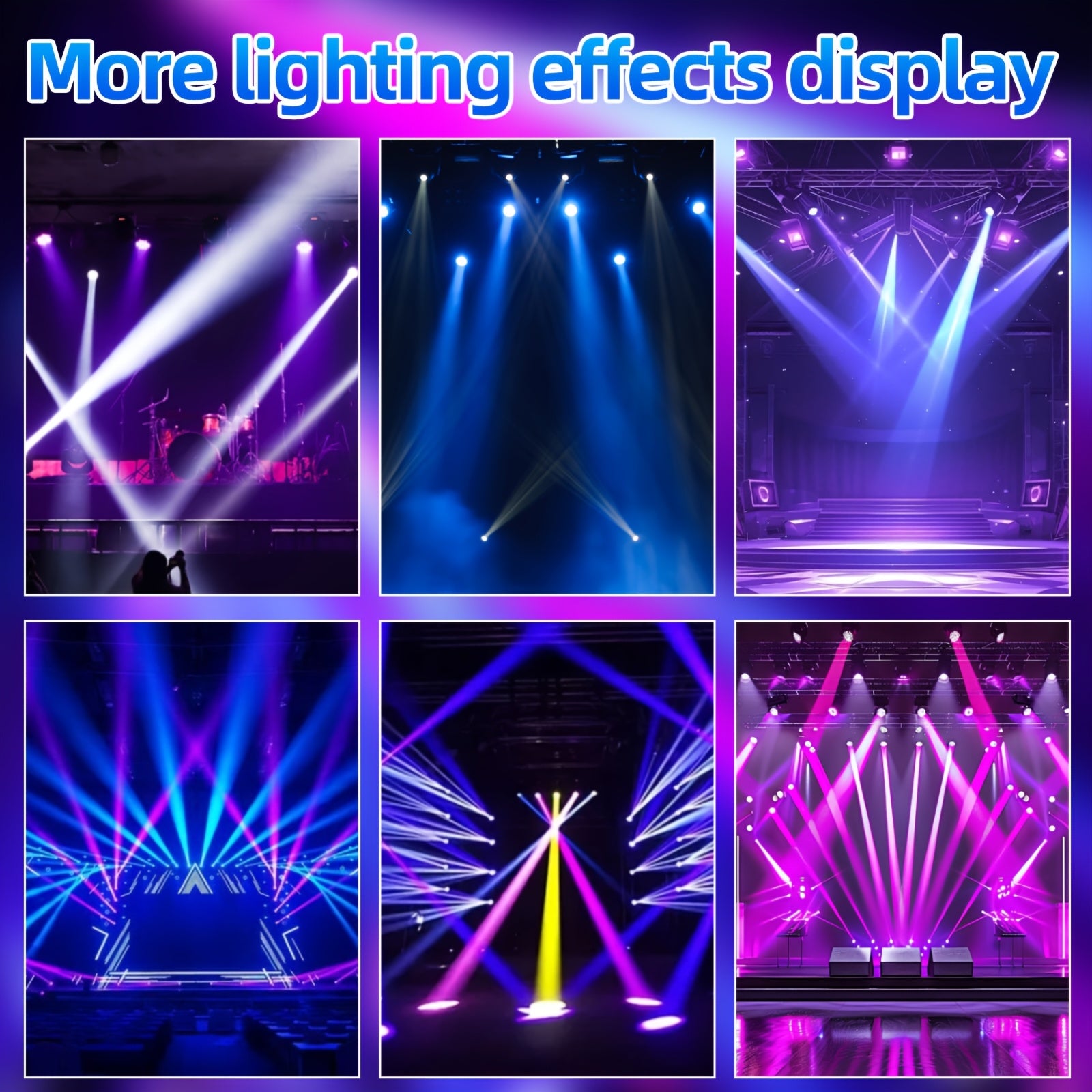 350W beam light, DJ stage light, black moving head light, moving head light, spotlight, stage light - DMX512 control, with 15 colors and 13 gobo patterns, voice/sound activation, aluminum alloy housing
