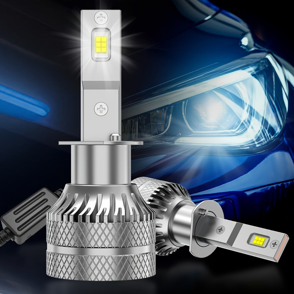 2 LED Headlight Bulbs H11/H8/H9 9005/HB3 9006/HB4 High Power 250W 6500K White Car Bulbs Can-Bus Error-Free, High/Low Beam, 800% Brightness Increase, Illumination Range 7874.02 Inches, Plug-and-Play, No Battery Included
