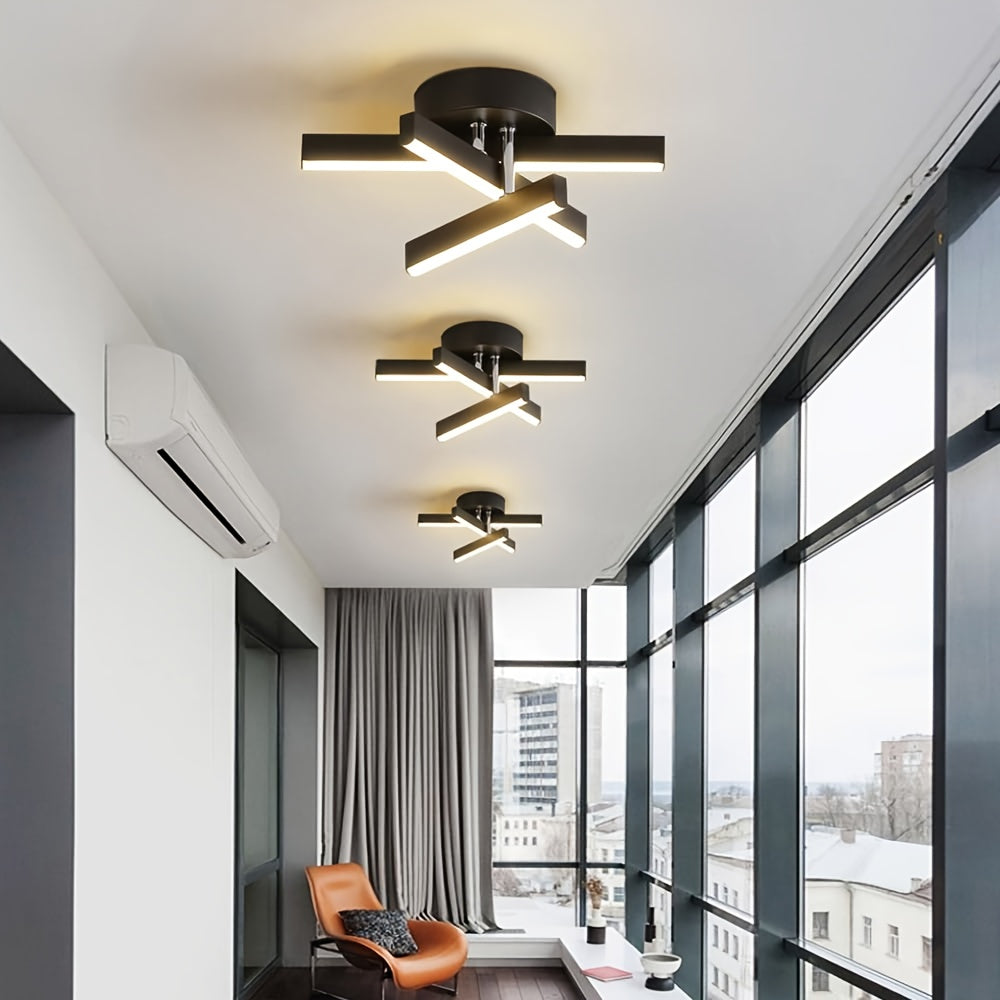 Modern metal LED ceiling light, two shades optional, suitable for bathroom, ceiling light, kitchen, porch, office, hallway and bedroom. Multiple colors available