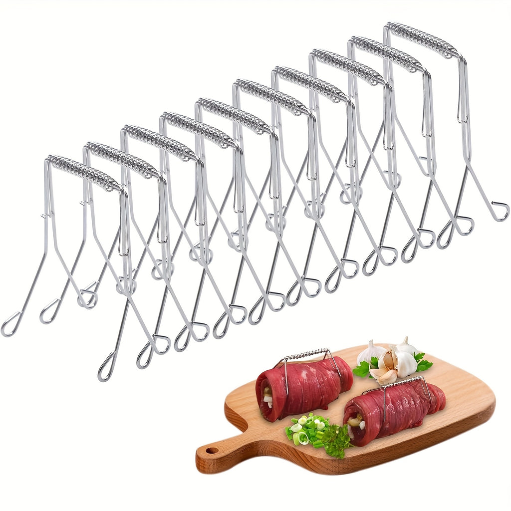 304 Stainless Steel Frying Tongs, Reusable Cooking Clips, Kitchen Tool Set for Frying Baking and Cooking Accessories