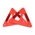 2 Piece Set High Visibility Reflective Car Triangle Kit - Durable Plastic, Rear Exterior Accessory