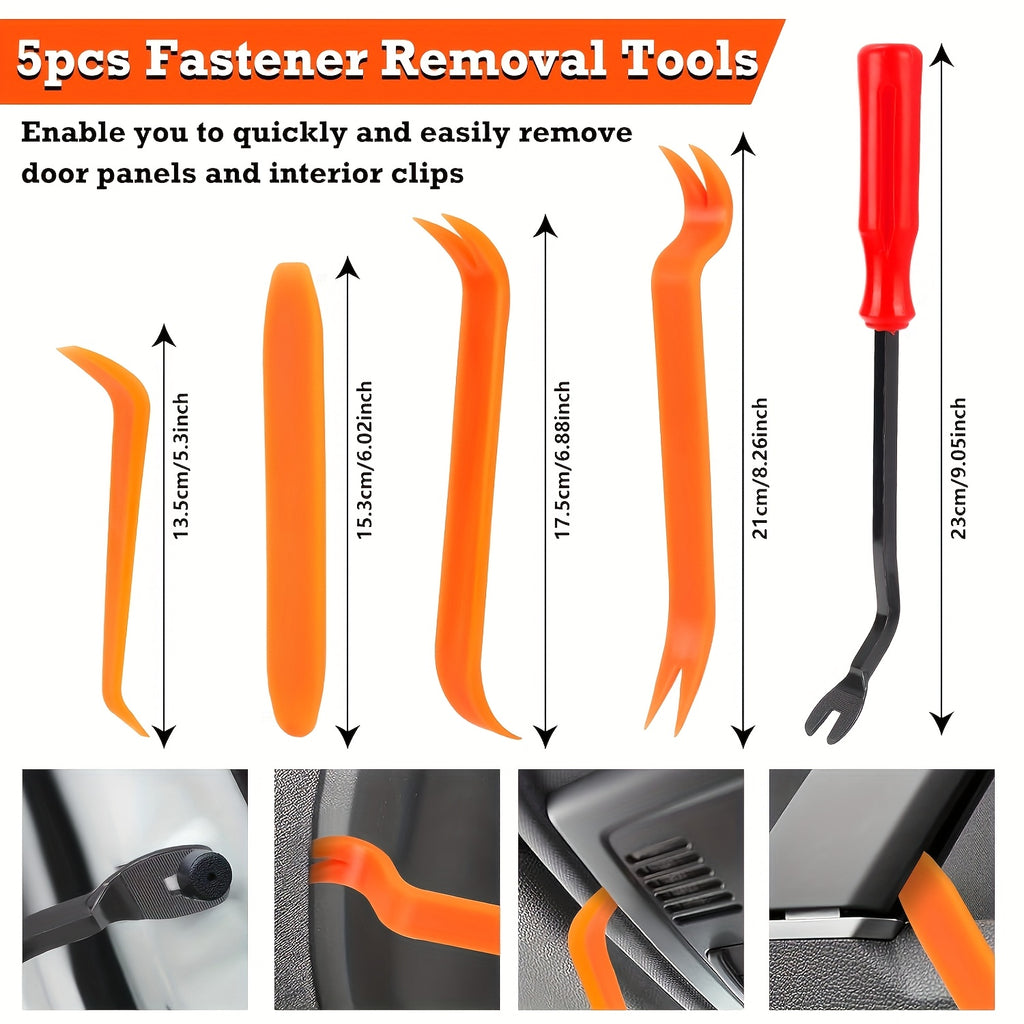 105/925-Piece Automotive Trim Clip Set with Removal Tool – Universal Car Body Rivets, Fasteners & Retainer Clips for Bumpers, Doors, Fenders – Auto Plastic Rivet Kit with Fastener Removal Tool, Available in 105-Piece & 925-Piece Options