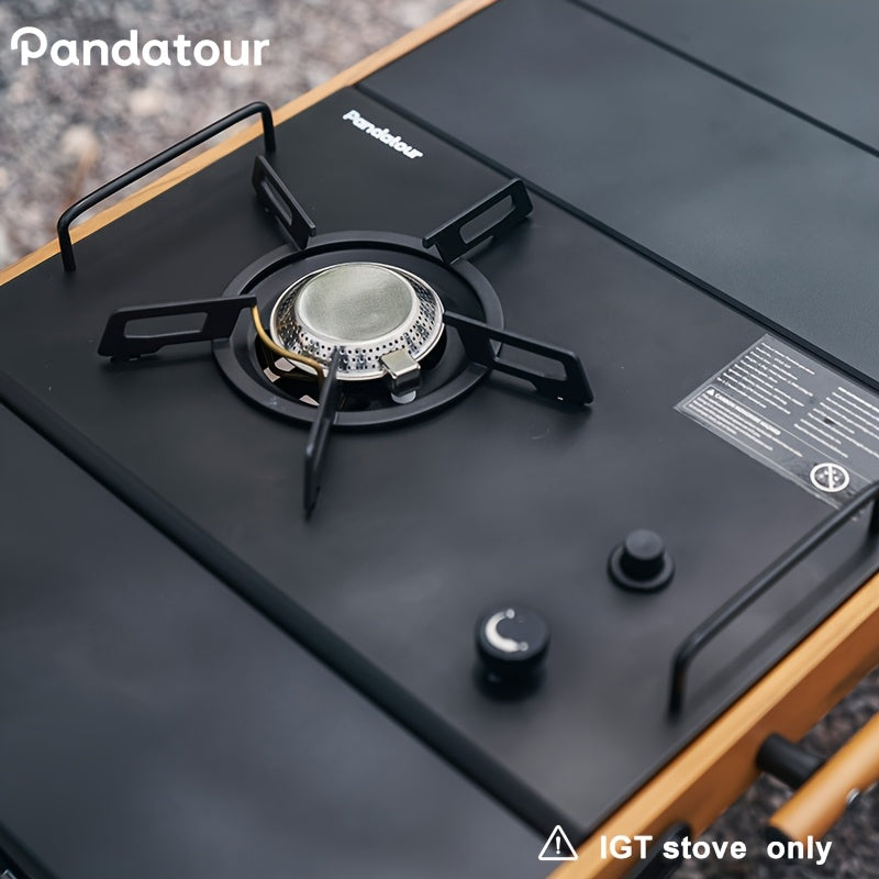Portable Windproof Stainless Steel Camping Gas Stove, Outdoor Cooker Travel Stove with Foldable Design, IGT Compatible Stove for Tabletop Use, Outdoor Stove, IGT Tabletop Gas Stove