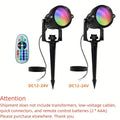 2/4/6/8/10-Piece Low Voltage Landscape Light, Warm + RGB, DC12V-24V, LED Color Changing Landscape Lighting, IP66 Outdoor Spotlight, Christmas Halloween Decorative Light, Suitable for Courtyard, Garden, Path