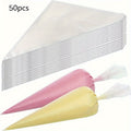 50/100/200Pcs Thickened Disposable Piping Bags, Icing Frosting Pastry Bags, Open Top Decorating Bags for Cake Dessert Decoration, Baking Kitchen Gadgets, Perfect for Cream Butter Cheese Dough Dessert Flower Making