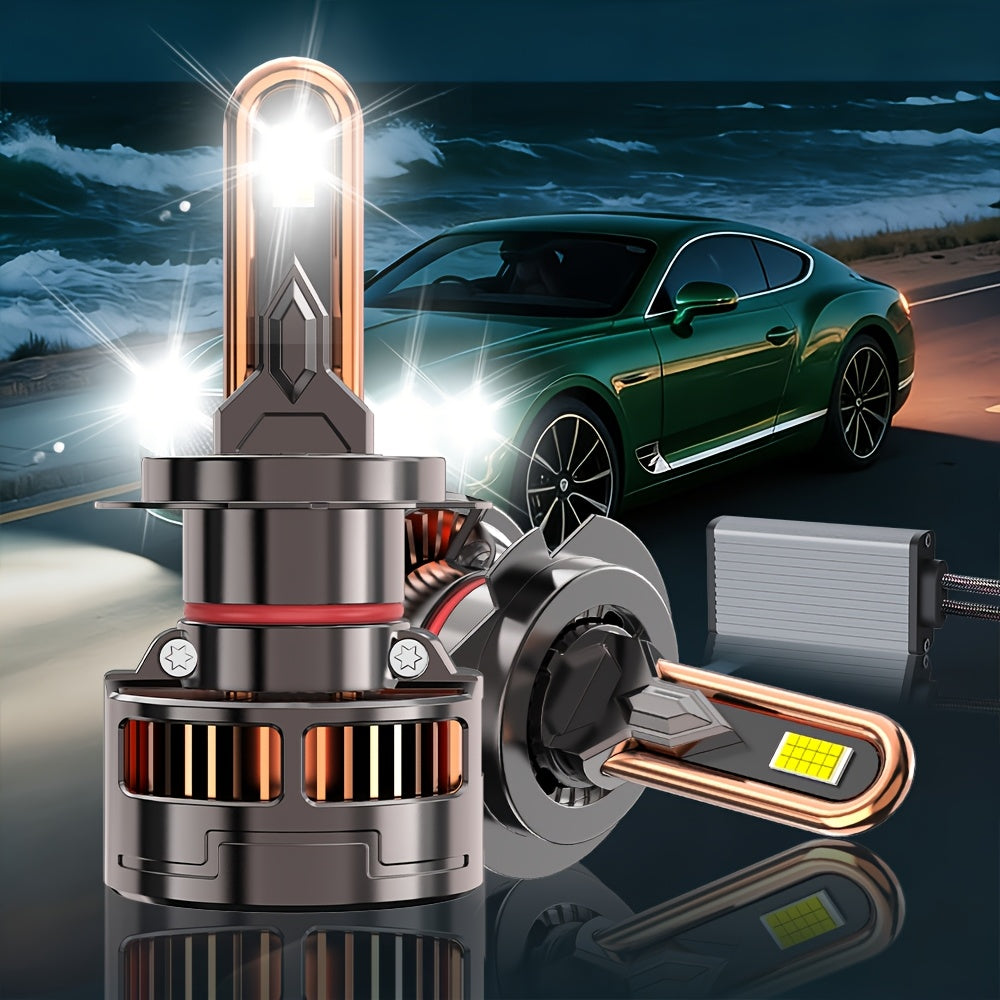 2PCS LED Car Headlights, Compatible with H11/H7/H4/H1, 9005/9006/9012 - 55000LM, 7500K Cool White Light, 300W Power, Easy Plug-and-Play Installation, Fits Most Vehicles, 5-Minute Installation, No Battery Needed