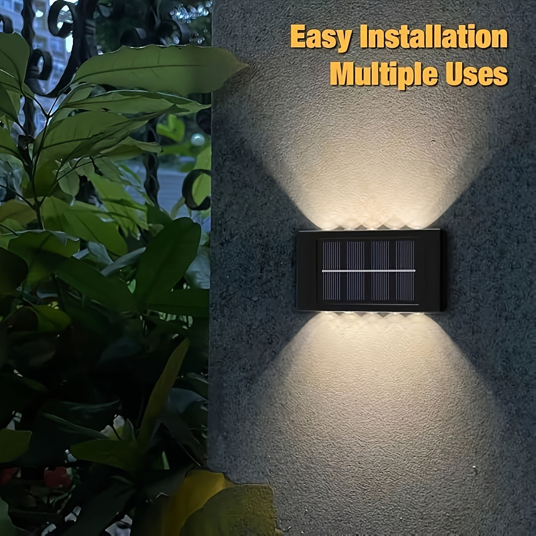 Solar Outdoor Lighting Lawn Step Stair Railing Decorative Path Light Wall Light Wall Washer Light Courtyard Home Light