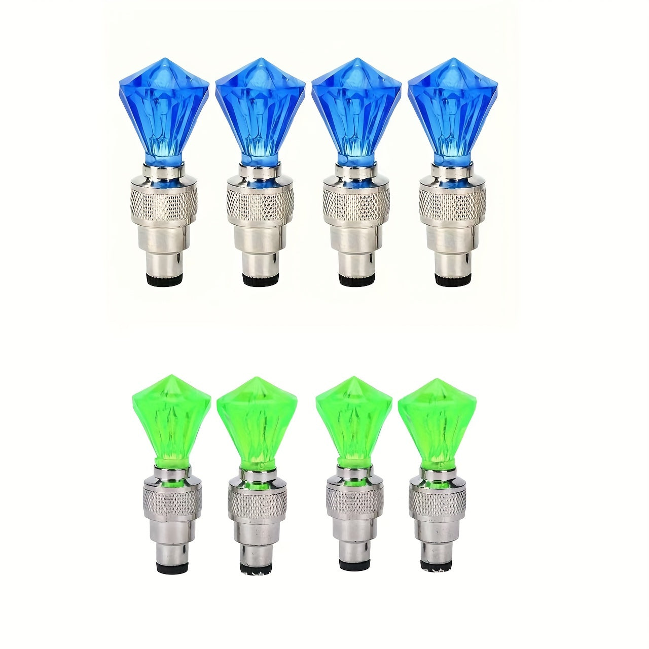 Kubidupi 4/8/16pcs Car Wheel Valve Stem Galloping Horse Light Fire Wheel Breathing Light Motorcycle Tire Valve Explosion-Proof, Sunproof & Waterproof, Red & Blue