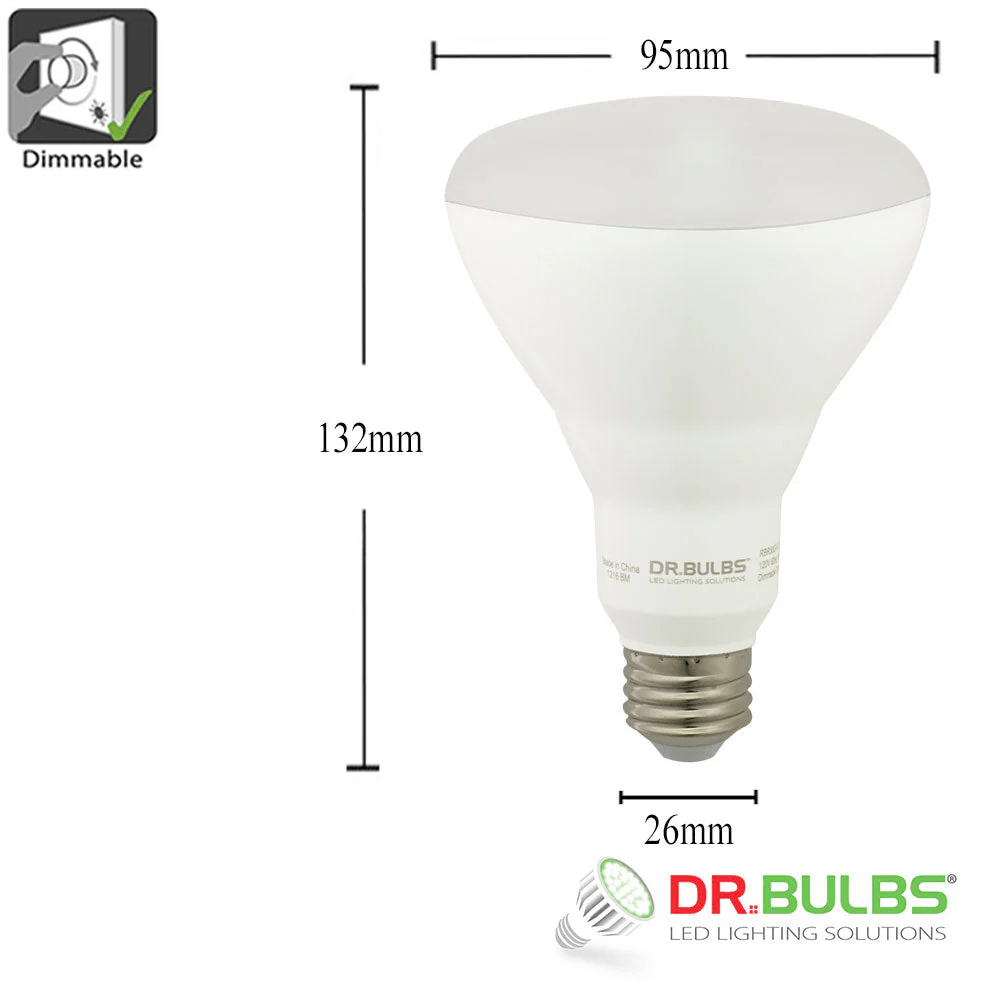 6-pack BR30 9W (65W equivalent) 3000K soft white dimmable LED bulb