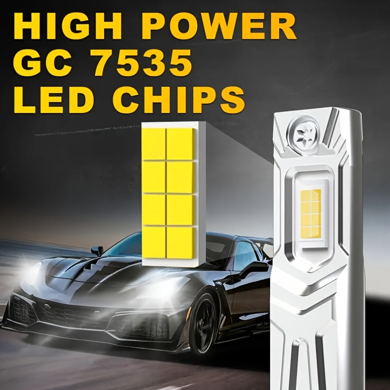 AILEO 2-Pack H1 LED Headlight & Fog Light Bulbs - Super Bright 16000LM, 6000K White Light, No Glare, Aluminum Housing, 12V