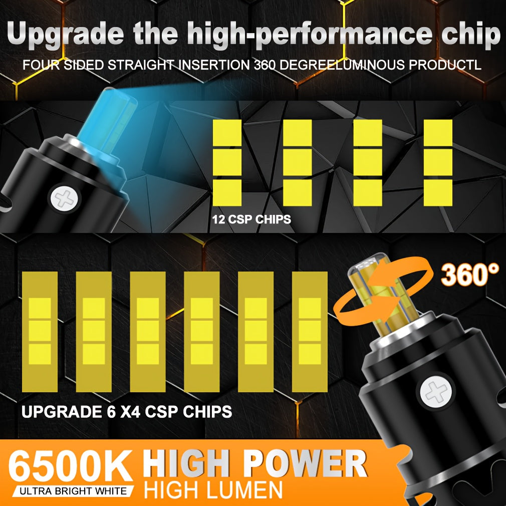 2Pcs H7 LED Headlight Bulbs, 100W 20000 Lumens, H7 White Light 6500K, Stable Bright Plug-and-Play Small Body, Easy to Install, 12V