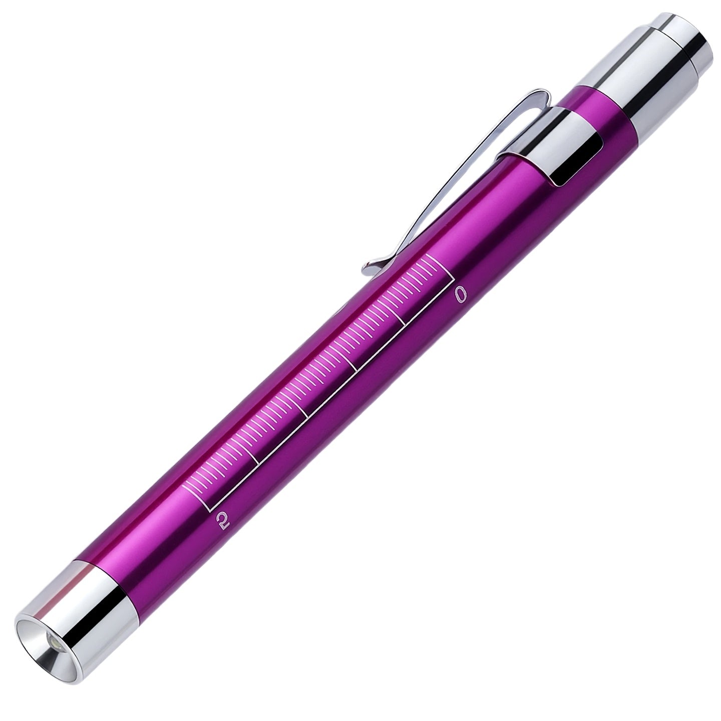 1 Lightweight Aluminum Alloy Shell Doctor LED Pen Light, with Pupil Gauge & 5cm Ruler, Stainless Steel Pocket Clip, Pen-Style Flashlight, Ideal for Nurses, Doctors, Nursing Students as a Portable Examination Light