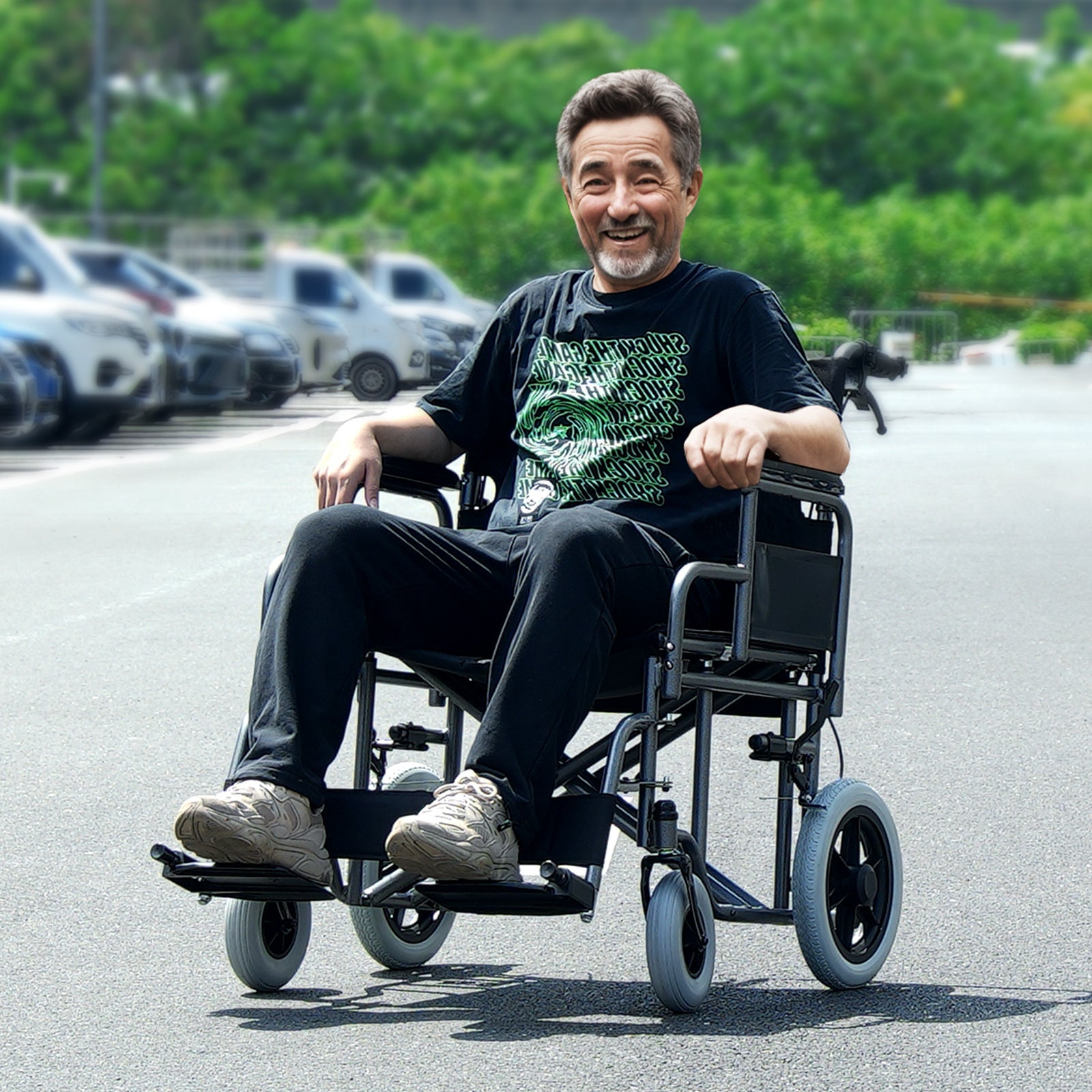 VEVOR 轮椅 铝合金/钢制 可折叠 转椅 15.75/18/24 英寸 座椅 220/300 磅
