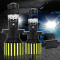 Set of 2 H7/H4/H8/H9/H11/H18/9005/HB3/9006/HB4 Hi/Lo Lighting LED Car Lights, Providing 59500 Lumens and 360W of Intense Brightness. These Plug-and-Play Canbus Headlights Feature a Projector Beam