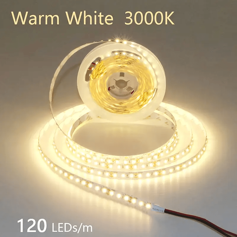LQHZMYY 12V/24V LED燈條，3000K-6500K LED燈帶，櫥櫃下照明，樓梯，走廊，陽台，婚禮裝飾，室內樓梯照明，可裁剪且易於安裝
