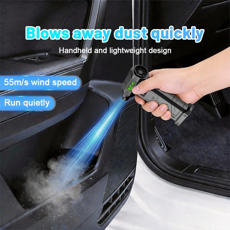 New Upgraded Portable Turbo Jet Fan, Quiet Noise Reduction, Cordless Air Blower, Air Dryer, High Power Turbo Dust Removal Fan, Equipped with Brushless Motor, Built-in Large Capacity Long Lasting Battery