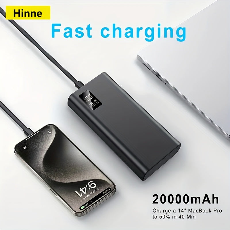 20000mAh/10000mAh Portable Power Bank, 22.5W Fast Charging Outdoor Portable Charger, 2 USB 3.0 C-type QC PD4, with LED Display Screen, External Backup Battery Charger, Safe and Stable Polymer Lithium Battery