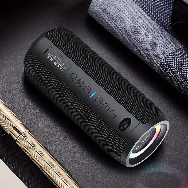 ZEALOT S51 Pro 40W 无线音箱，便携式重低音炮，适合户外使用，无线音响系统，双设备配对，16 小时响亮立体声播放时间，带强劲低音。包含充电和 Aux 电缆，兼容手机、平板电脑
